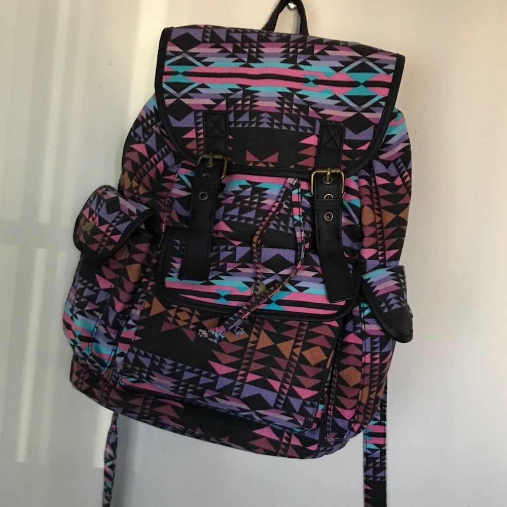 Candie’s Multi-Colored Geometric Backpack - Picture 2 of 2